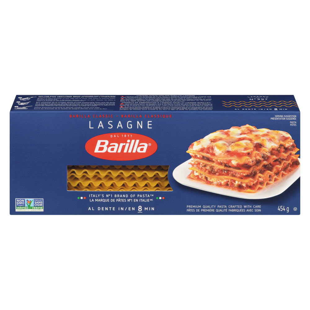 BARILLA WAVY LASAGNA PASTA, 12 X 454 G