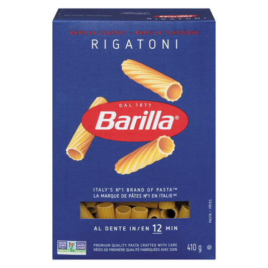 BARILLA PASTA RIGATONI, 12 X 410 G