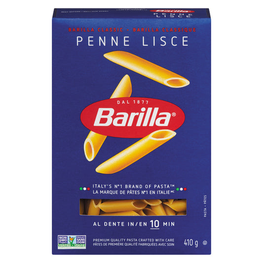 BARILLA PASTA PENNE LISCE, 12 X 410 G