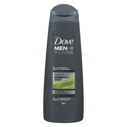 DOVE MEN SHAMPOO 2-IN-1 SAGE, 6 X 355 ML