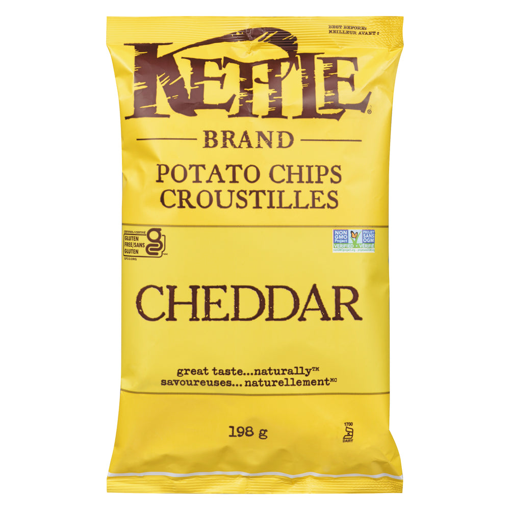 KETTLE NEW YORK CHEDDAR CRISPS, 12 X 198 G