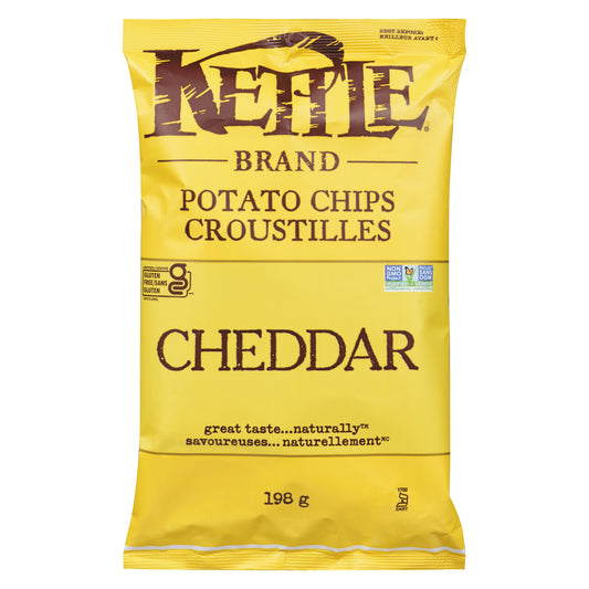 KETTLE NEW YORK CHEDDAR CRISPS, 12 X 198 G