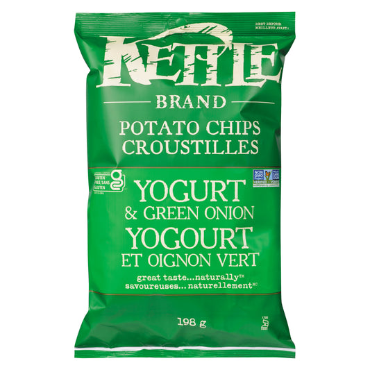 KETTLE YOGART AND GREEN ONION CRISPS, 12 X 198 G