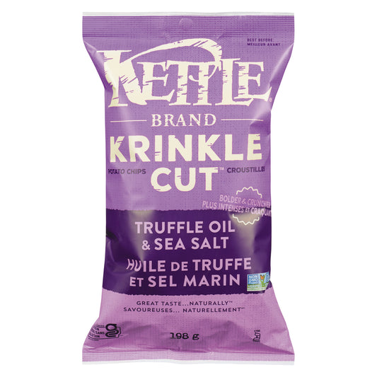 KETTLE TRUFFLE SEA SALT CRISPS, 12 X 198 G