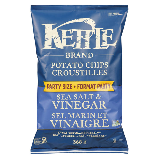 KETTLE SEA SALT & VINEGAR CRISPS, 9 X 368 G