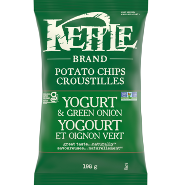 KETTLE FOODS, YOGURT & GREEN ONION 198G, 12 x 198G