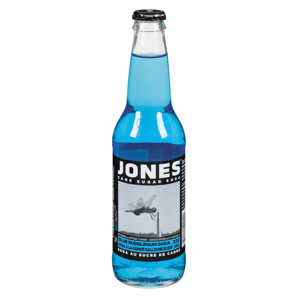 JONES SODA BLUE BUBBLEGUM, 12 X 355 ML