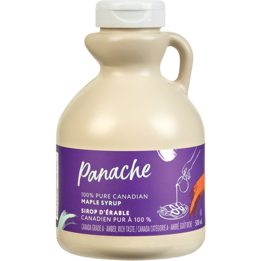 PANACHE RICH AMBER MAPLE SYRUP, 12 X 500 ML