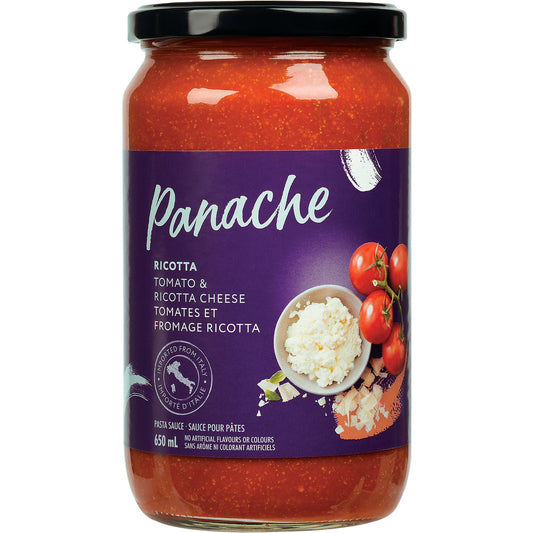 PANACHE RICOTTA PASTA SAUCE, 6 X 650 ML