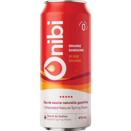 ONIBI SPARKLING WATER BLOOD ORANGE, 8 X 473 ML