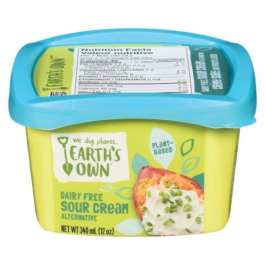 EARTHOWN ORGANIC SOUR CREAM, 6 X 340 G