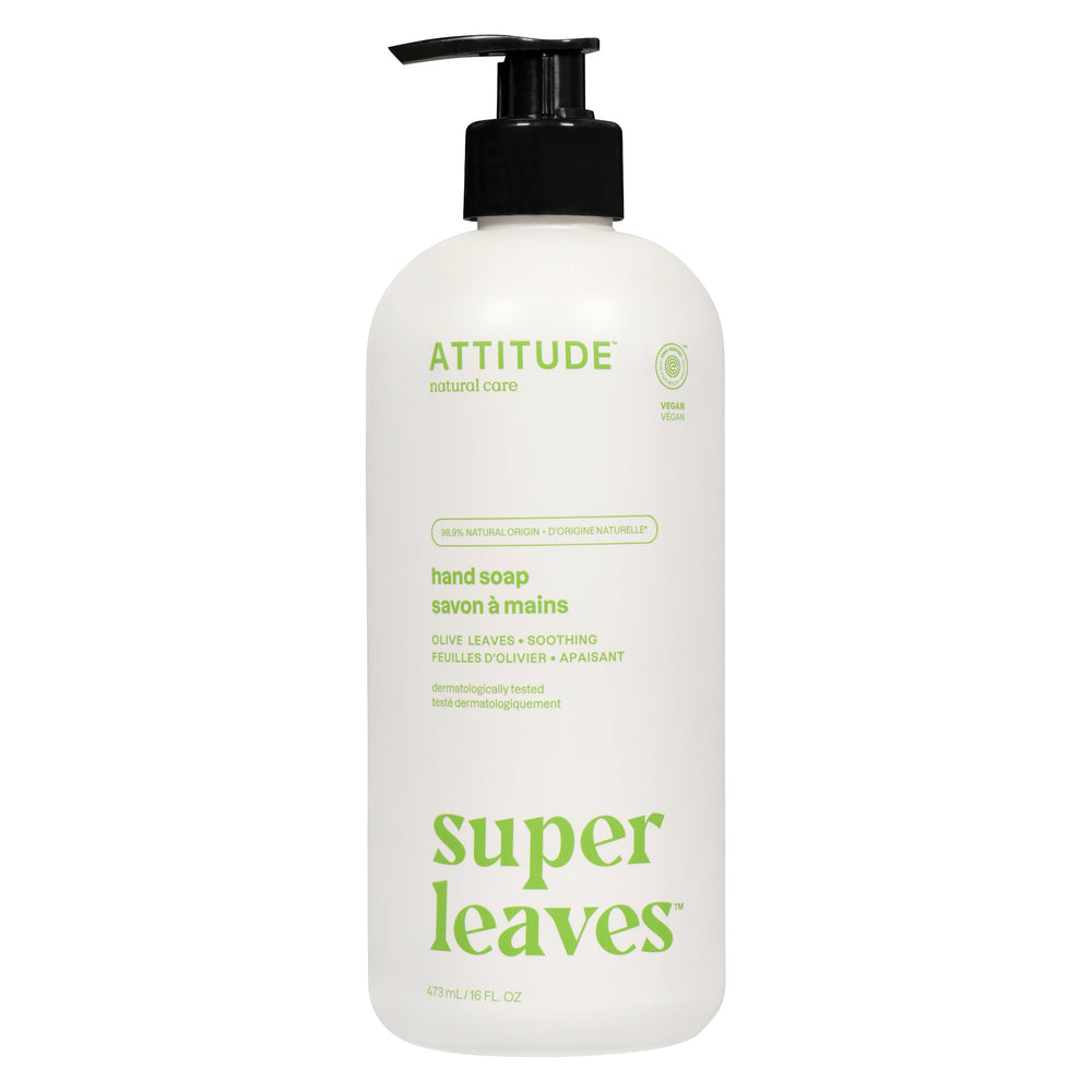 ATTITUDE HAND SOAP OLIVE LEAF, 6 X 473 ML