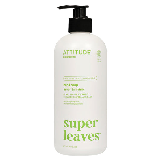 ATTITUDE HAND SOAP OLIVE LEAF, 6 X 473 ML