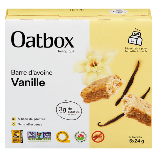 OATBOX VANILLA OAT BAR, 12 X 120 G
