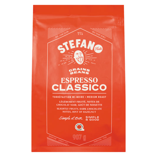 STEFANO - CLASSIC ESPRESSO WHOLE BEANS, 6 X 907 G