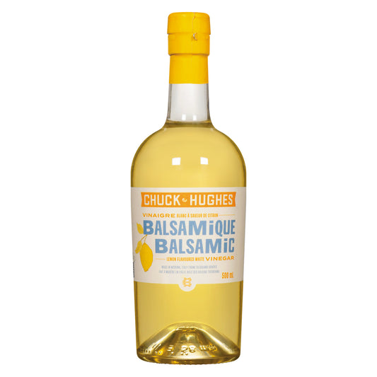 CHUCK HUGHES WHITE BALSAMIC VINEGAR WITH LEMON, 12 X 500 ML
