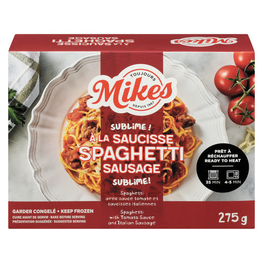 MIKE'S SPAGHETTI WITH SAUSAGE SAUCE, 12 X 275 G