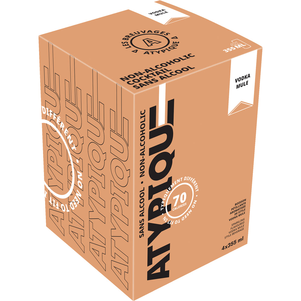ATYPIQUE VODKA MULE ALCOHOL-FREE, 6 X 4 X 355 ML