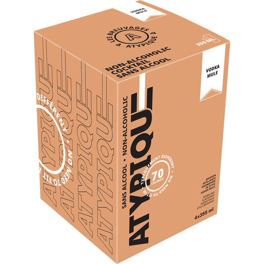ATYPIQUE VODKA MULE ALCOHOL-FREE, 6 X 4 X 355 ML