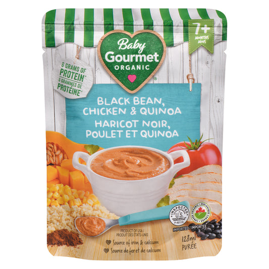 BABY GOURMET CHICKEN CORN BROWN RICE QUINOA, 16 X 128 ML