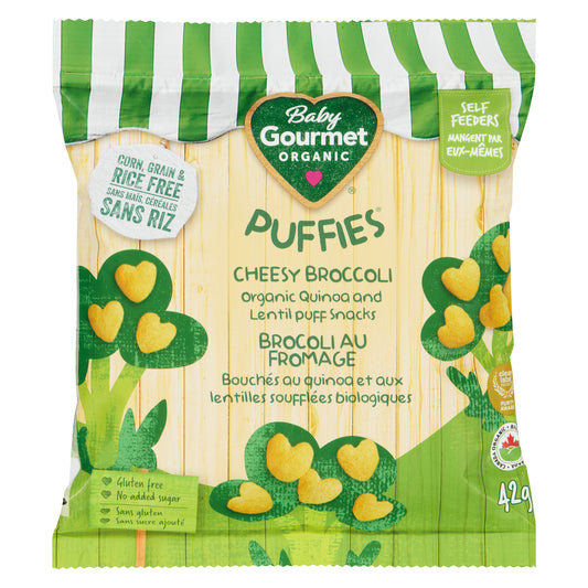 BABY GOURMET BROCCOLI CHEESE PUFFIES, 6 X 42 G