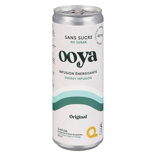 OOYA ENERGY DRINK ORIGINAL NO ADDED SUGAR ORGANIC, 12 X 250 ML
