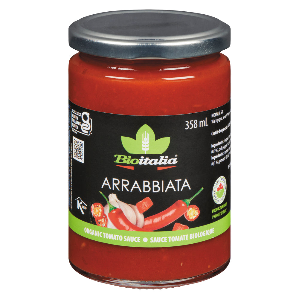 BIOITALIA ORGANIC ARRABBIATA SAUCE, 12 X 358 ML