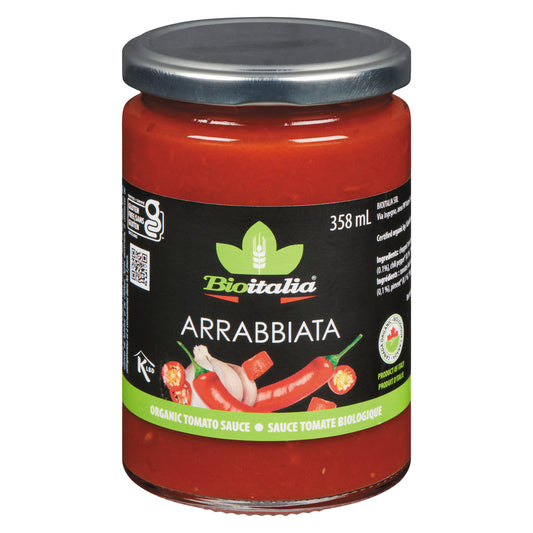 BIOITALIA ORGANIC ARRABBIATA SAUCE, 12 X 358 ML