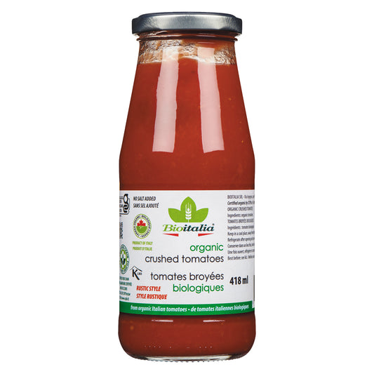 BIOITALIA CRUSHED TOMATOES ORGANIC, 12 X 418 ML