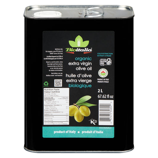 BIOITALIA EXTRA VIRGIN OLIVE OIL, 6 X 2 L