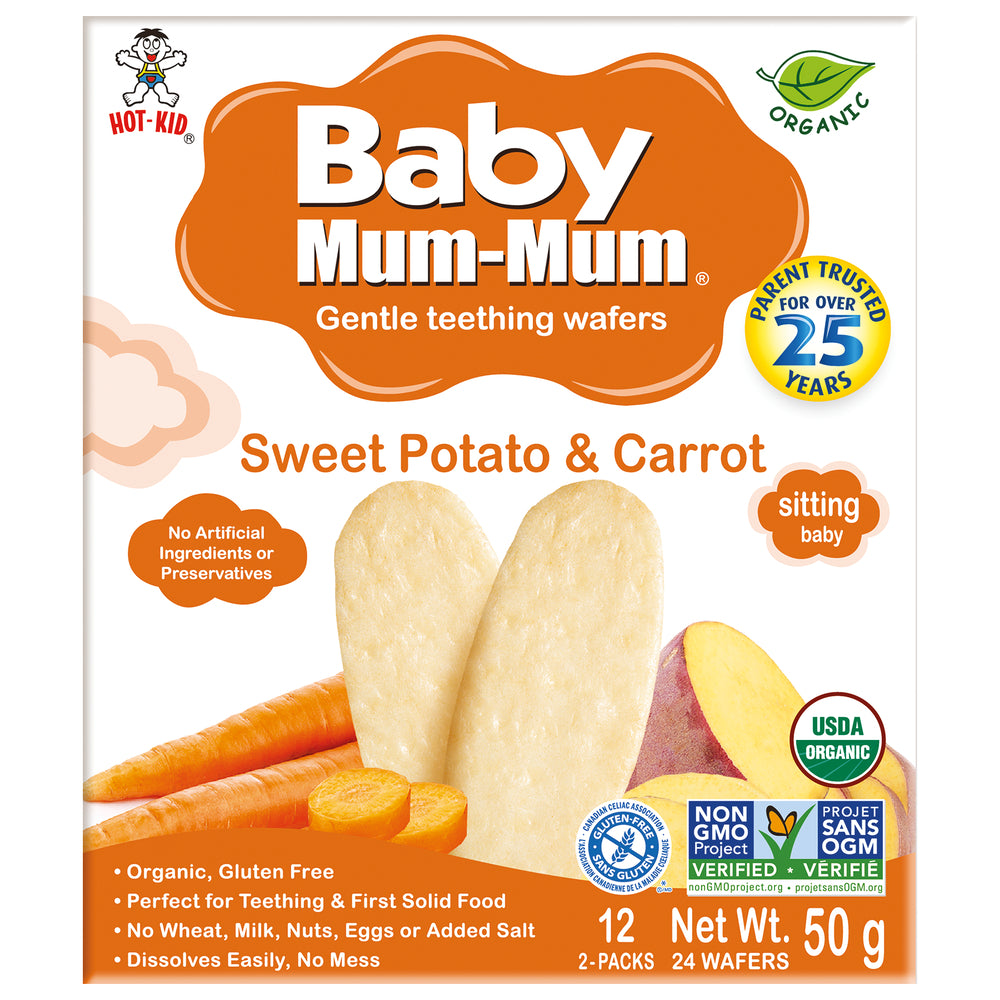 HOTKID MUM MUM SWEET POTATO CARROT GLUTEN-FREE, 6 X 50 G