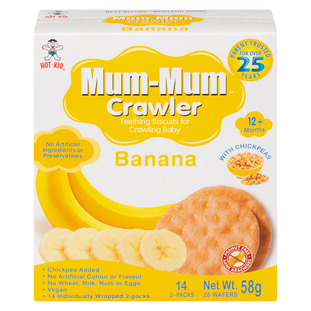 HOTKID MUMMUM ORGANIC KNEES BANANA, 6 X 58 G