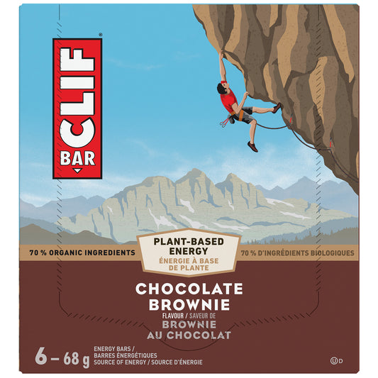 CLIF BAR CHOCOLATE BROWNIE, 6 X 6 X 68 G