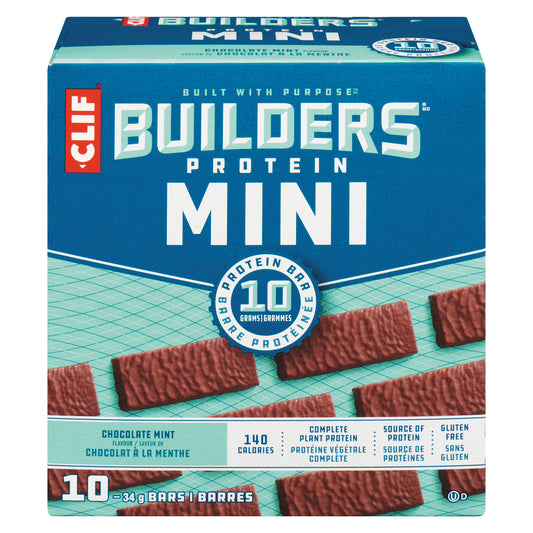 CLIFBAR BUILDER MINI CHOCOLATE MINT, 6 X 10 X 34 G