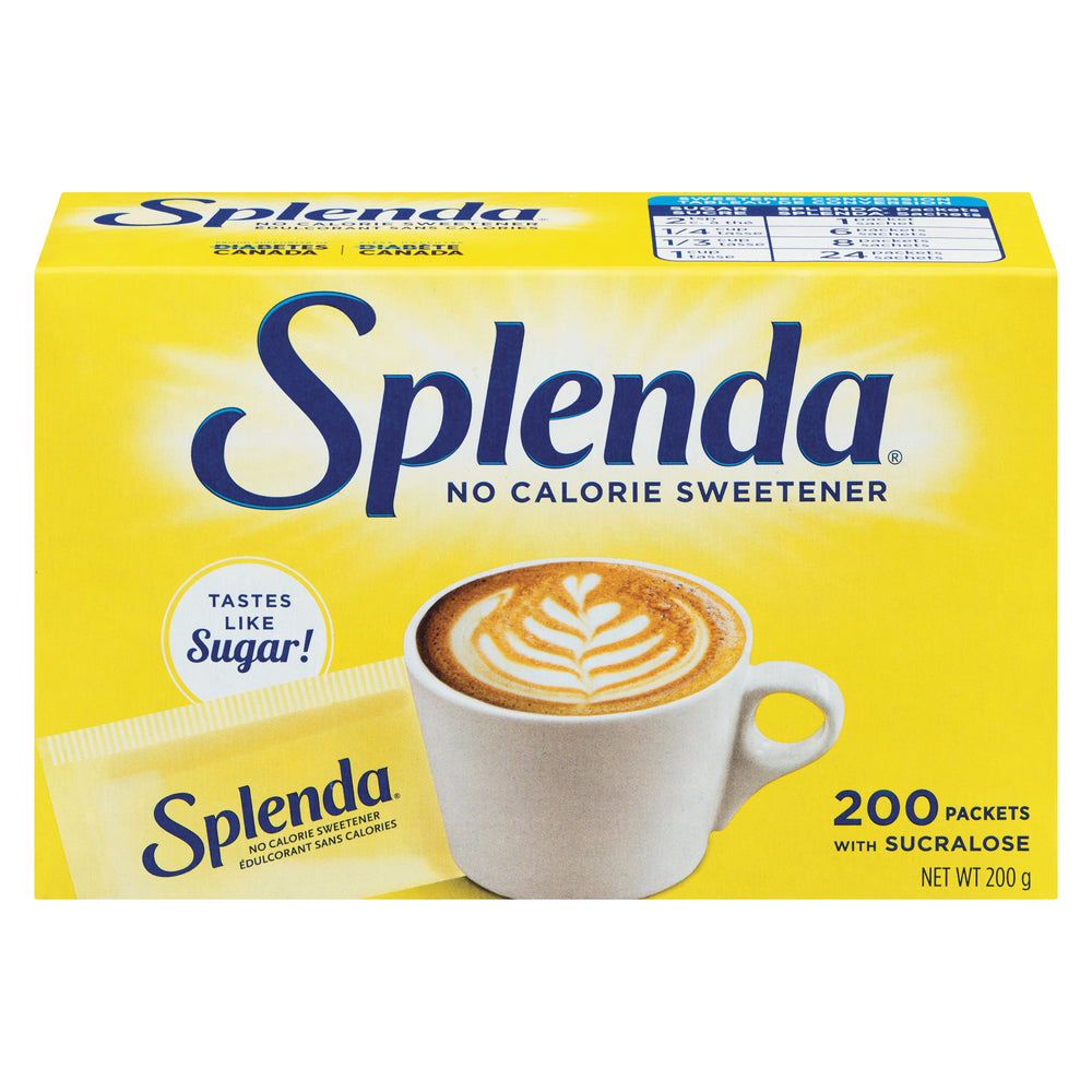 SPLENDA SWEETENER PACKET, 12 X 200 UN