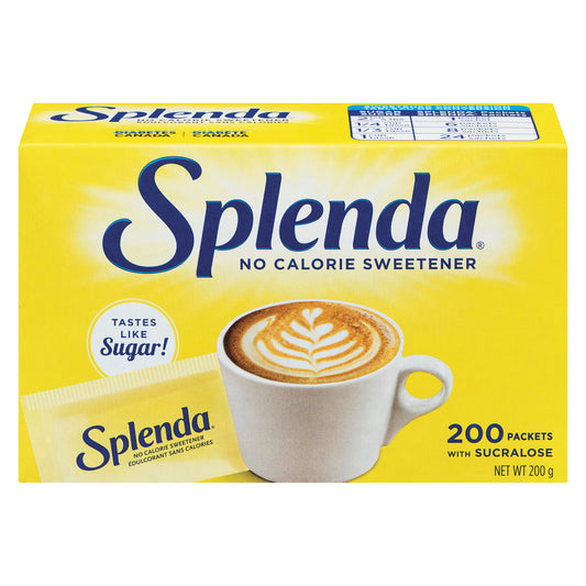 SPLENDA SWEETENER PACKET, 12 X 200 UN