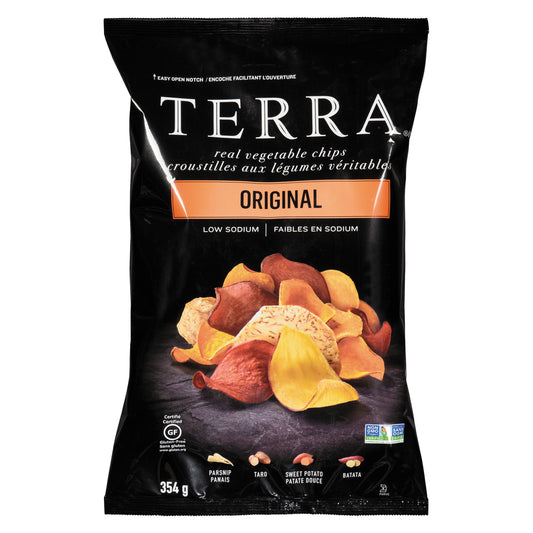 TERRA CRUNCHY ORIGINAL LOW SODIUM, 8 X 354 G