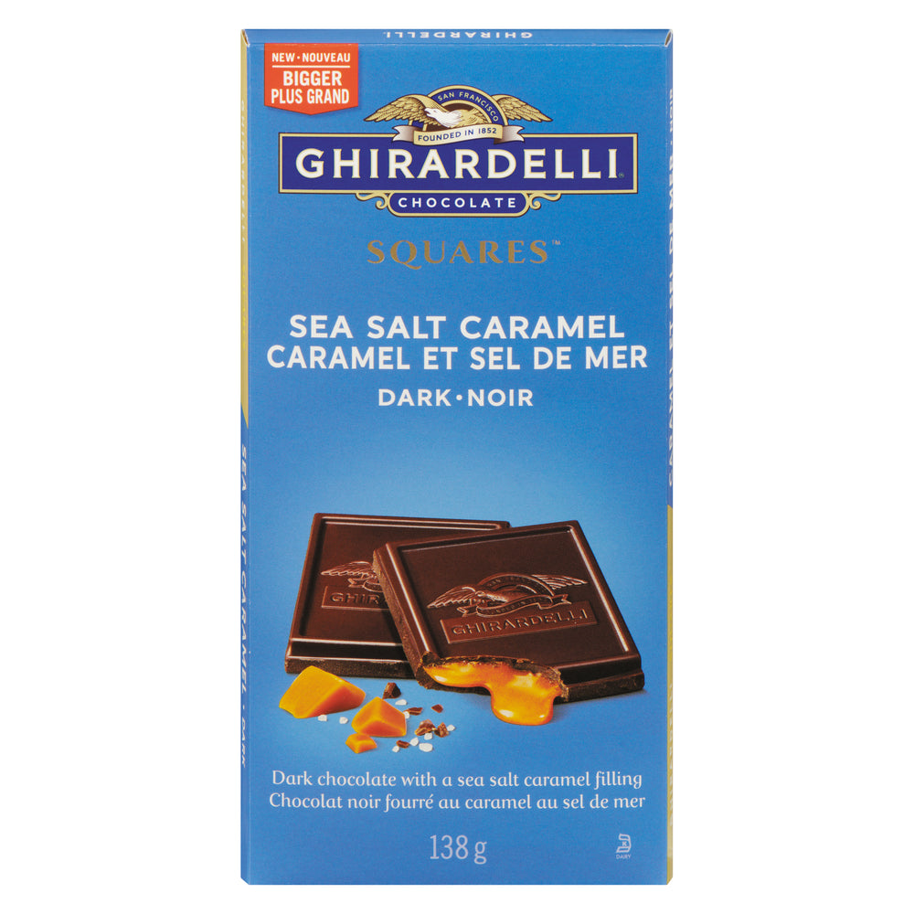 GHIRARDELLI DARK CARAMEL SEA SALT BAR, 10 X 138 G