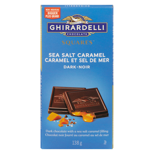 GHIRARDELLI DARK CARAMEL SEA SALT BAR, 10 X 138 G