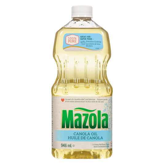 MAZOLA CANOLA OIL, 12 X 946 ML