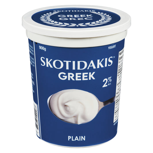 SKOTIDAK GREEK YOGURT NATURAL 2%, 6 X 908 G