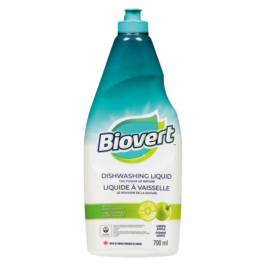 BIOVERT APPLE DISHWASHING LIQUID, 12 X 700 ML
