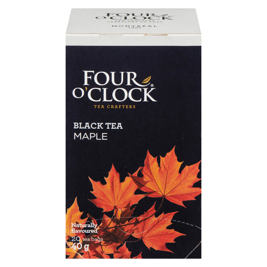 FOUR O'CLOCK ORGANIC MAPLE BLACK TEA, 6 X 40 G