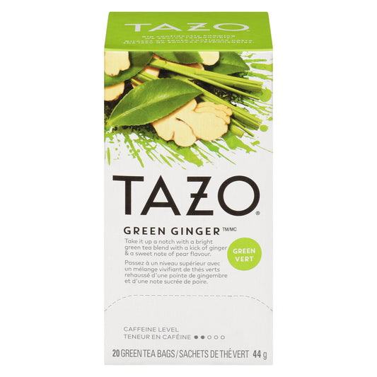 TAZO GREEN GINGER TEA BAG, 6 X 20 UN