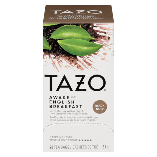 TAZO ENGLISH BREAKFAST TEA BAG, 6 X 20 UN