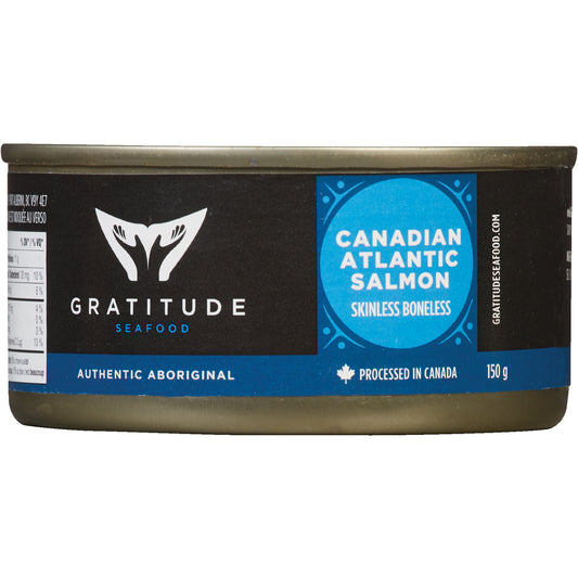 GRATITUDE SMOKED WILD SKINLESS BONELESS ATLANTIC SALMON, 12 X 150 G