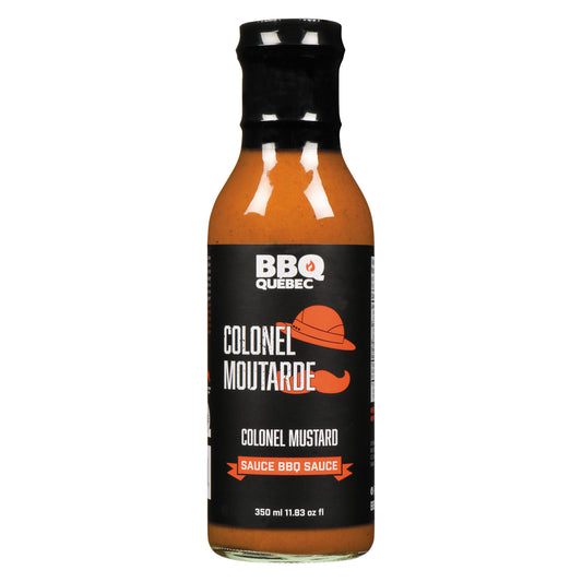 BBQ QUEBEC COLONEL MUSTARD SAUCE, 12 X 350 ML