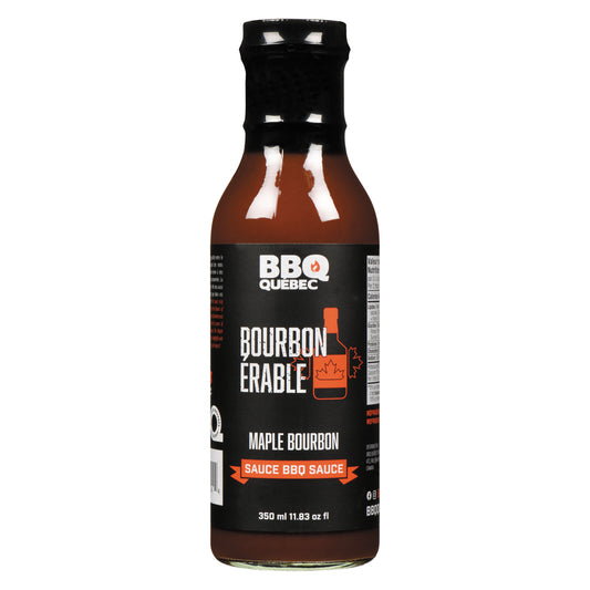 BBQ QUEBEC BOURBON MAPLE SAUCE, 12 X 350 ML