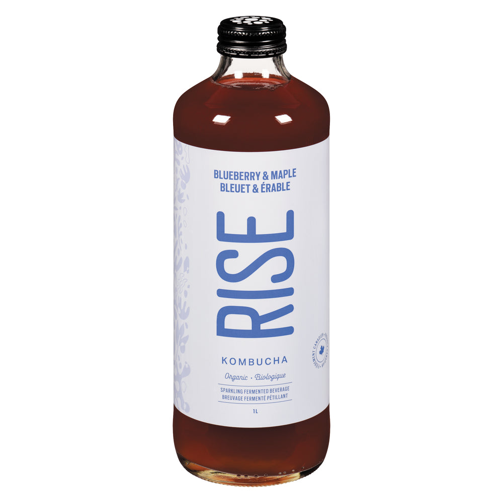 RISE KOMBUCHA BLUEBERRY MAPLE ORGANIC, 6 X 1 L