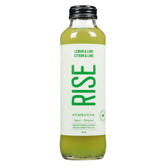 RISE KOMBUCHA LIME & MATCHA, 12 X 414 ML